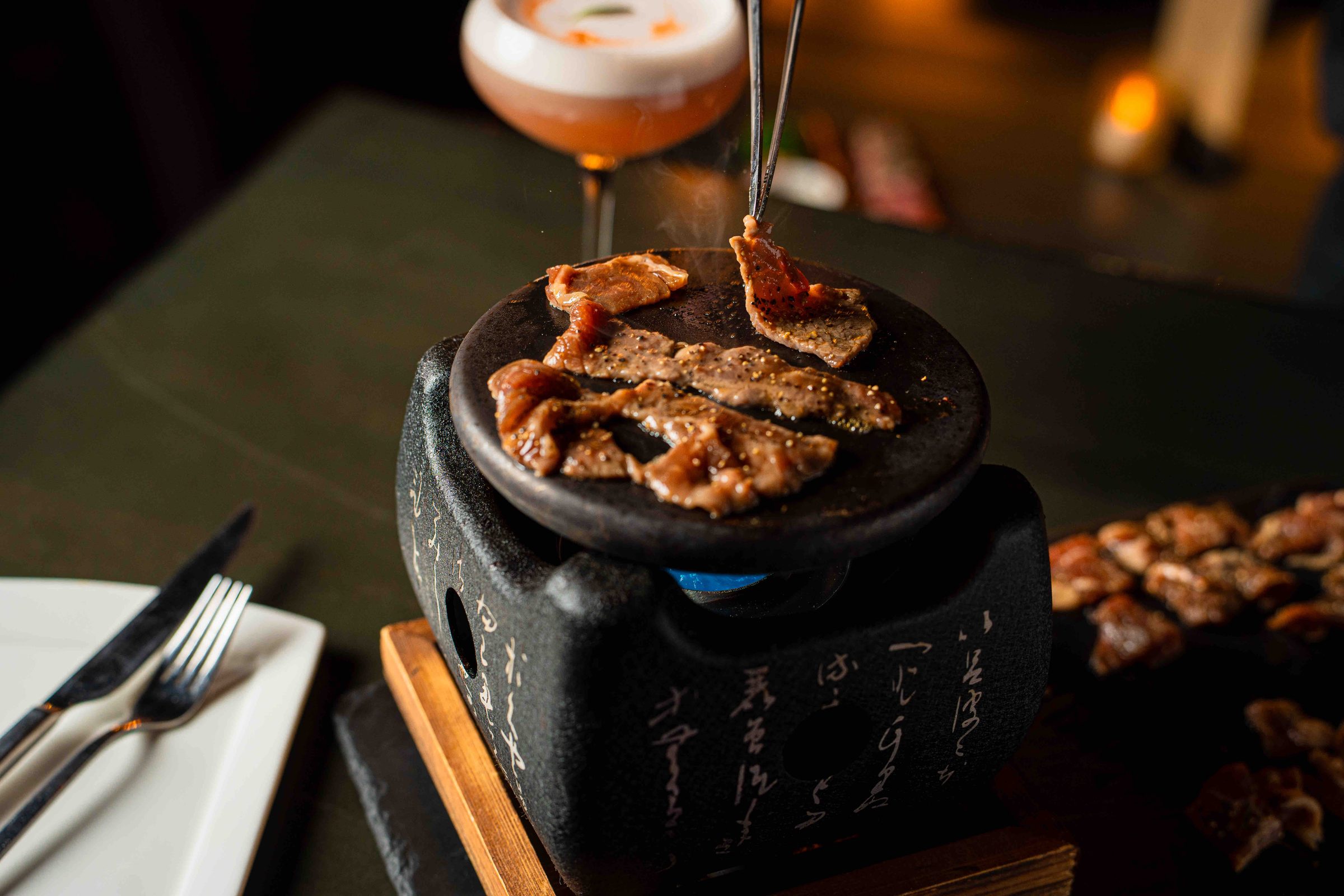 Beef on a hot stone